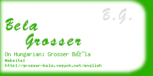 bela grosser business card